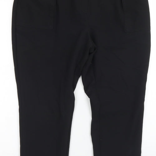 NEXT Womens Black  Polyester Dress Pants Trousers Size 12 L23 in Regular Hook & Eye
