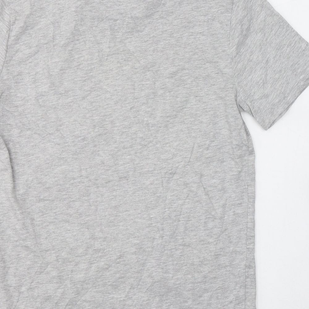 Pep&Co Mens Grey  Cotton  T-Shirt Size S Round Neck