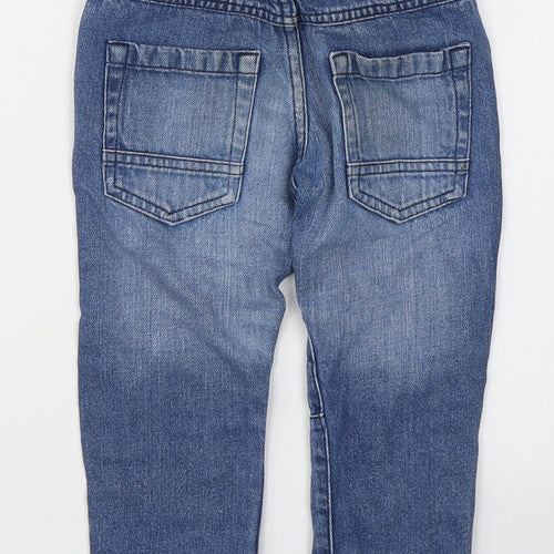 F&F Boys Blue  Cotton Skinny Jeans Size 2-3 Years  Regular Tie