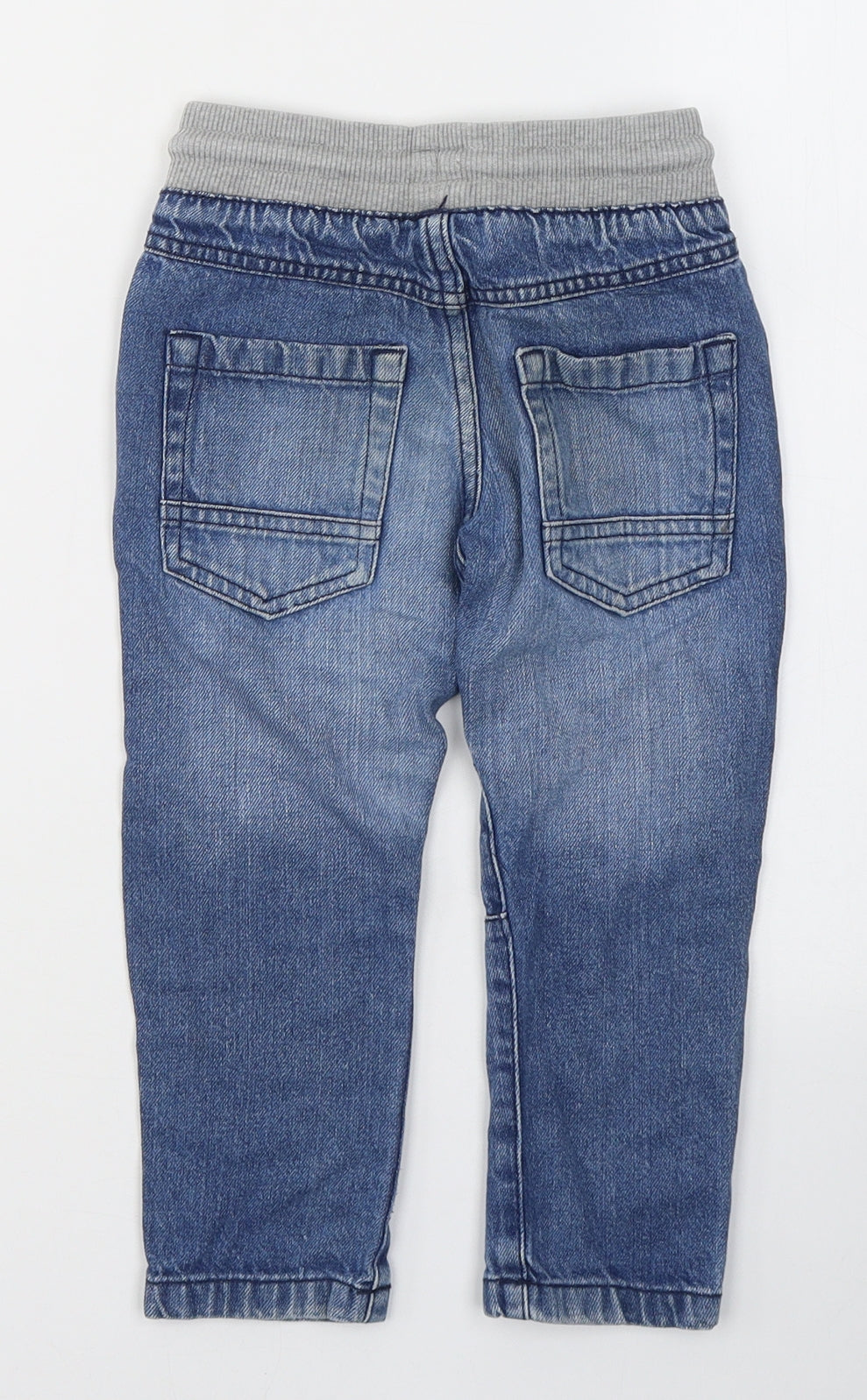 F&F Boys Blue  Cotton Skinny Jeans Size 2-3 Years  Regular Tie