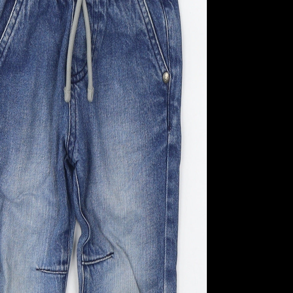 F&F Boys Blue  Cotton Skinny Jeans Size 2-3 Years  Regular Tie