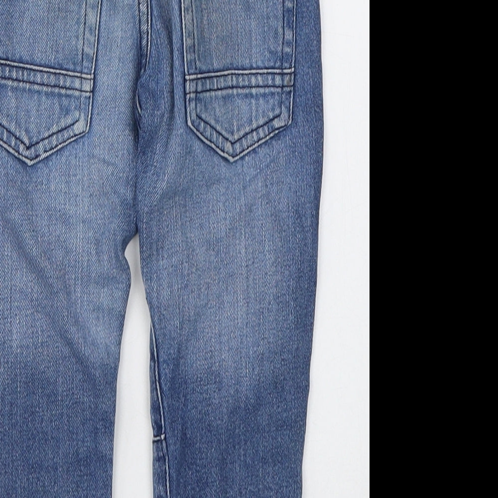 F&F Boys Blue  Cotton Skinny Jeans Size 2-3 Years  Regular Tie