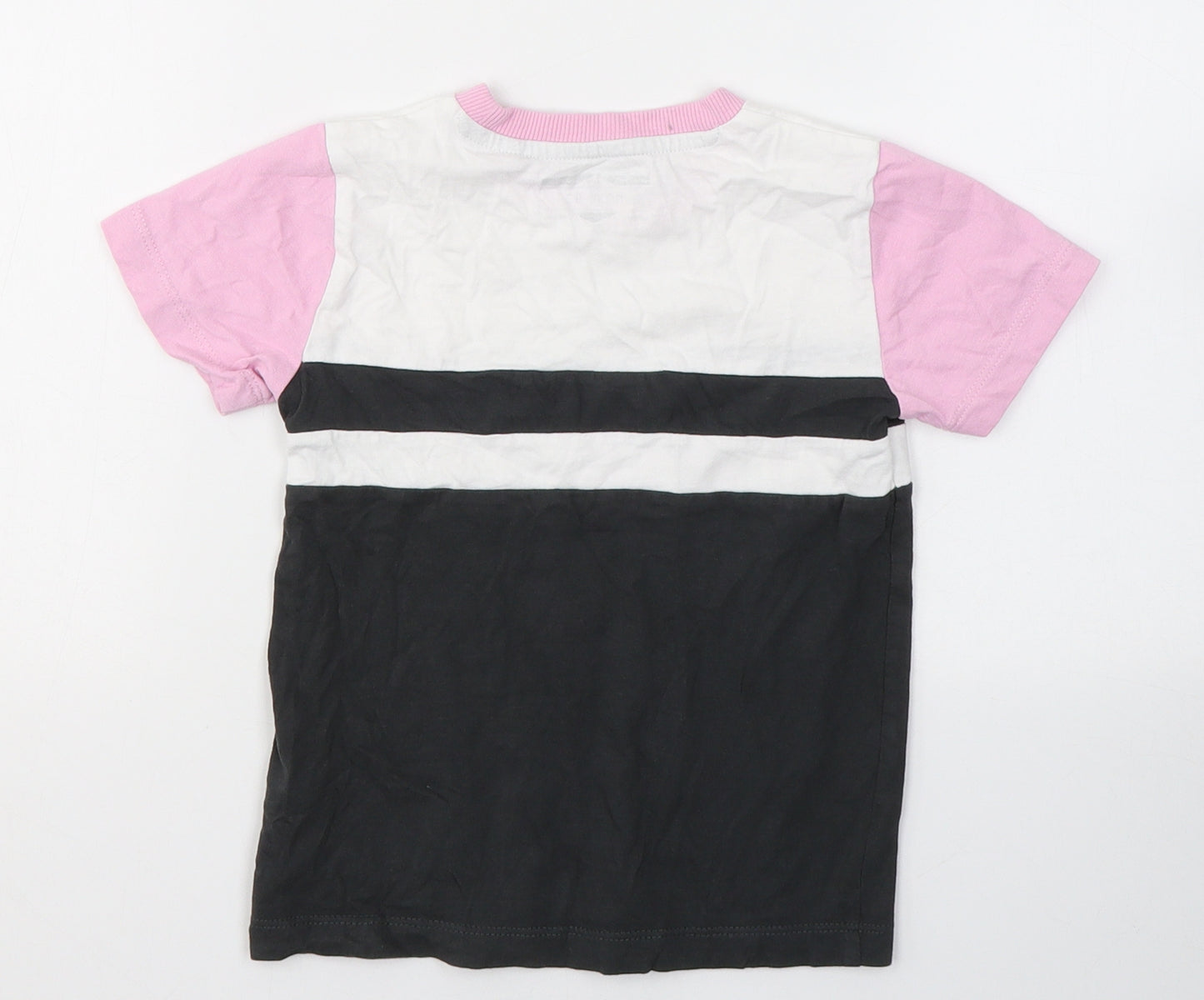 NEXT Boys Multicoloured Colourblock Cotton Pullover T-Shirt Size 2-3 Years Round Neck Pullover