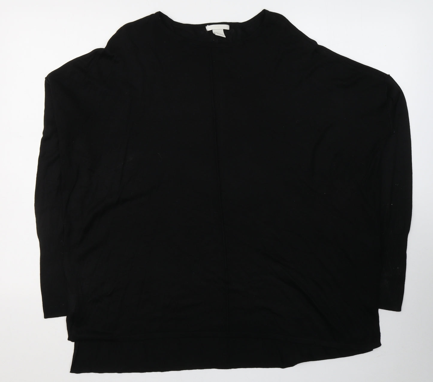 H&M Womens Black  Acrylic Jersey T-Shirt Size M Round Neck