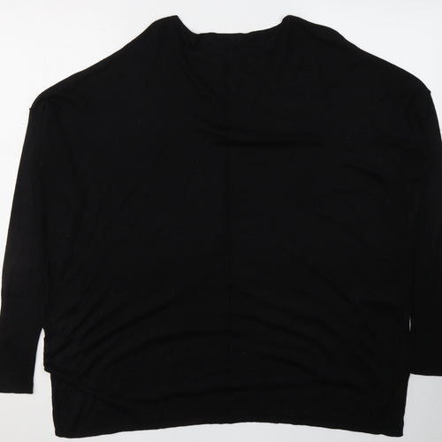 H&M Womens Black  Acrylic Jersey T-Shirt Size M Round Neck