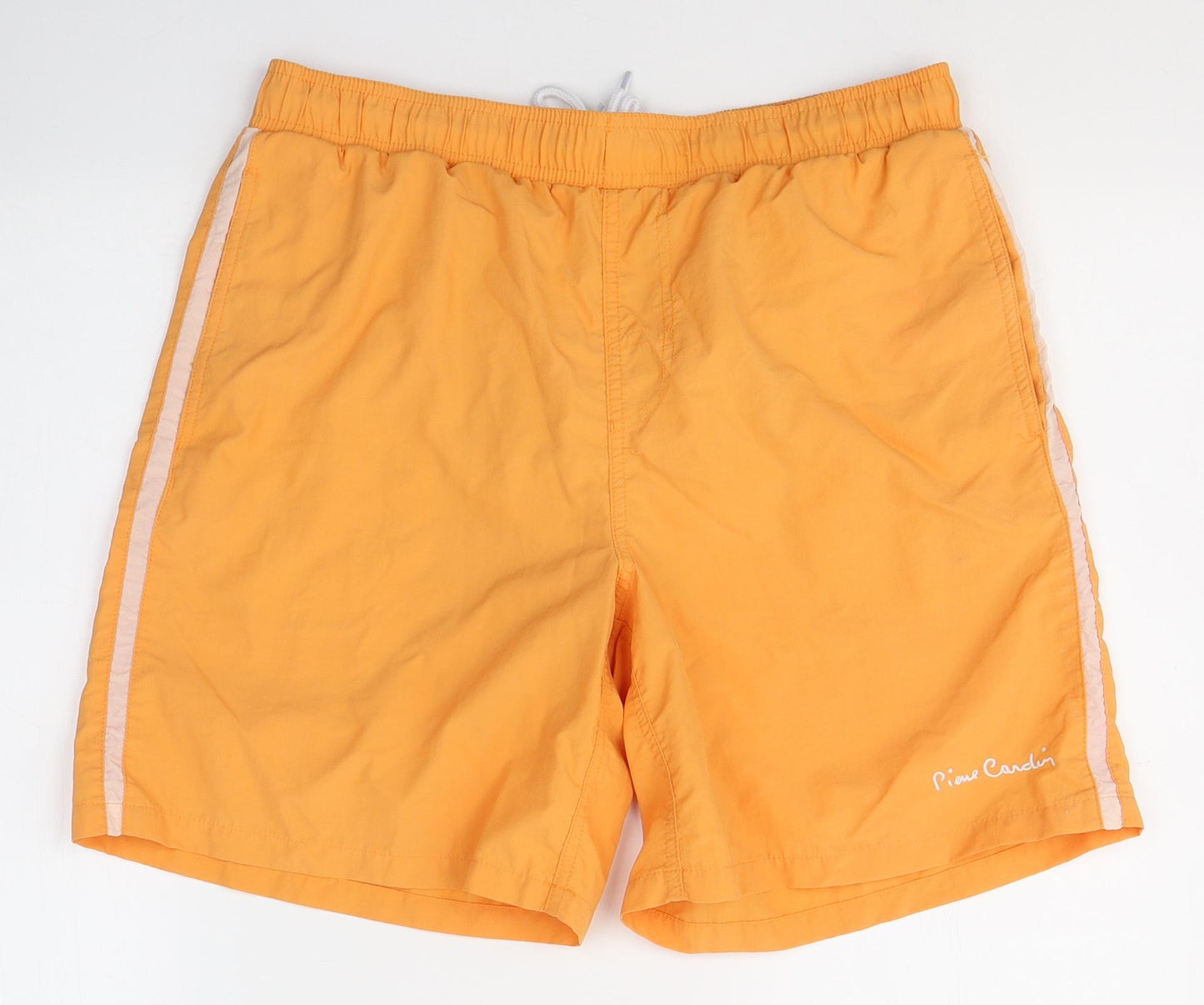 Pierre Cardin Mens Orange  Polyester Athletic Shorts Size M L7 in Regular Tie - Swim Shorts