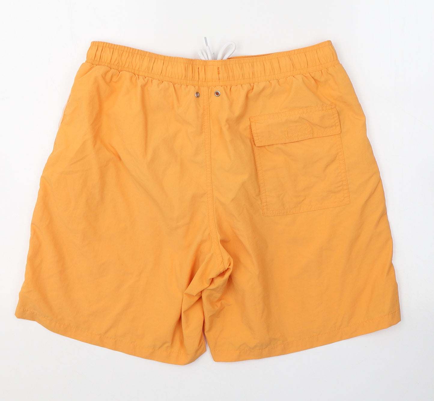 Pierre Cardin Mens Orange  Polyester Athletic Shorts Size M L7 in Regular Tie - Swim Shorts