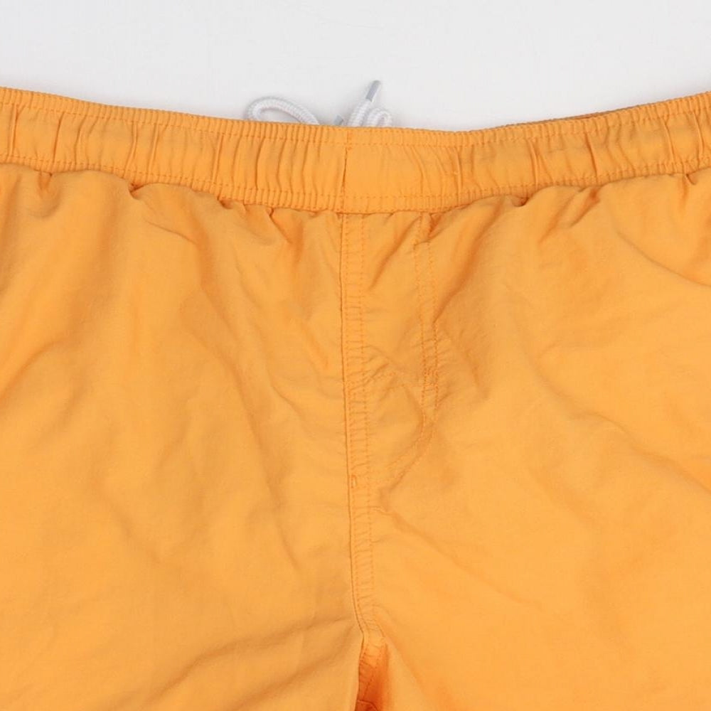 Pierre Cardin Mens Orange  Polyester Athletic Shorts Size M L7 in Regular Tie - Swim Shorts