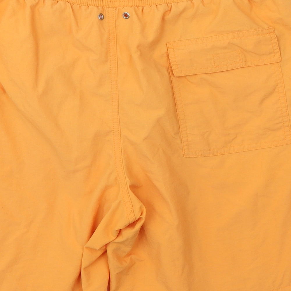 Pierre Cardin Mens Orange  Polyester Athletic Shorts Size M L7 in Regular Tie - Swim Shorts