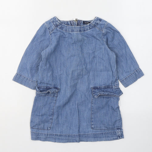 Gap Girls Blue  Cotton A-Line  Size 2 Years  Round Neck Zip