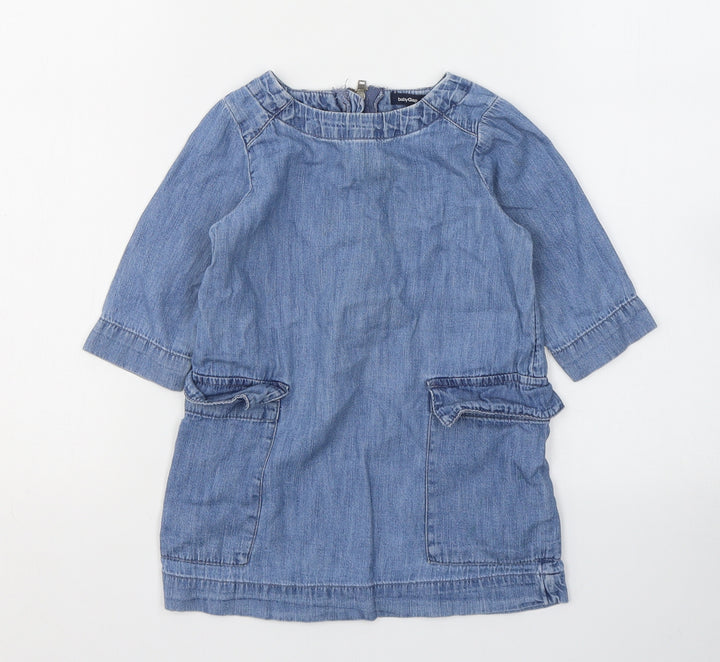 Gap Girls Blue  Cotton A-Line  Size 2 Years  Round Neck Zip