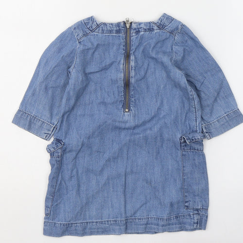 Gap Girls Blue  Cotton A-Line  Size 2 Years  Round Neck Zip