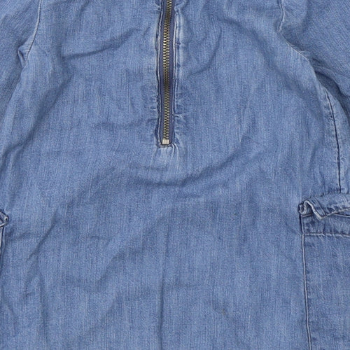 Gap Girls Blue  Cotton A-Line  Size 2 Years  Round Neck Zip