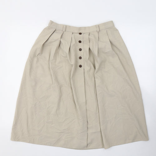C&A Womens Beige  Polyester A-Line Skirt Size 16