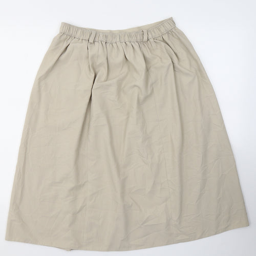 C&A Womens Beige  Polyester A-Line Skirt Size 16