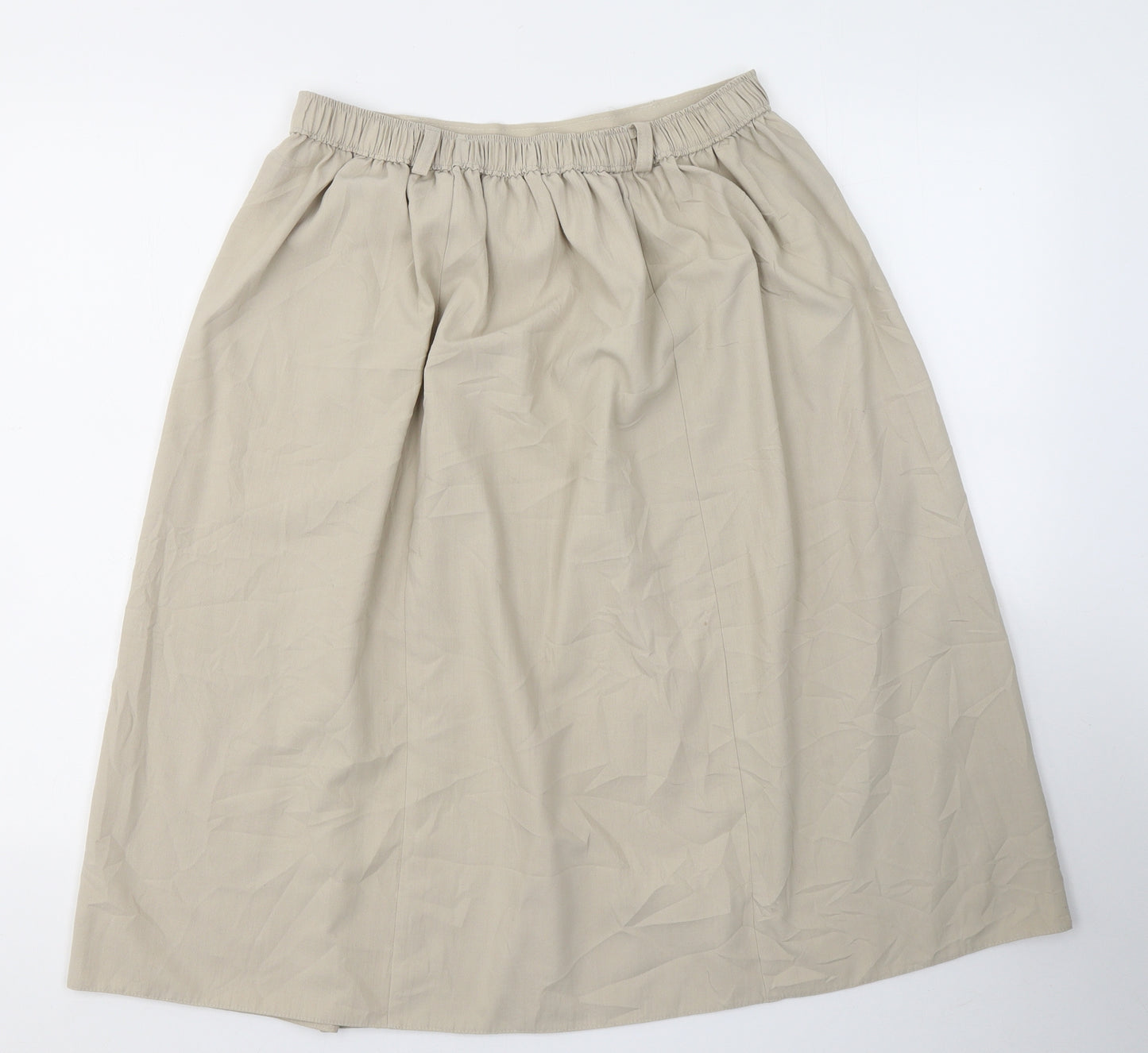 C&A Womens Beige  Polyester A-Line Skirt Size 16