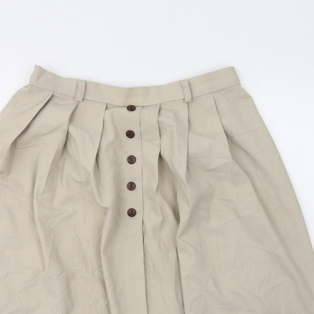 C&A Womens Beige  Polyester A-Line Skirt Size 16