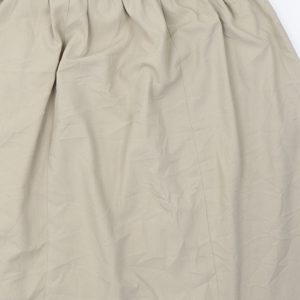 C&A Womens Beige  Polyester A-Line Skirt Size 16