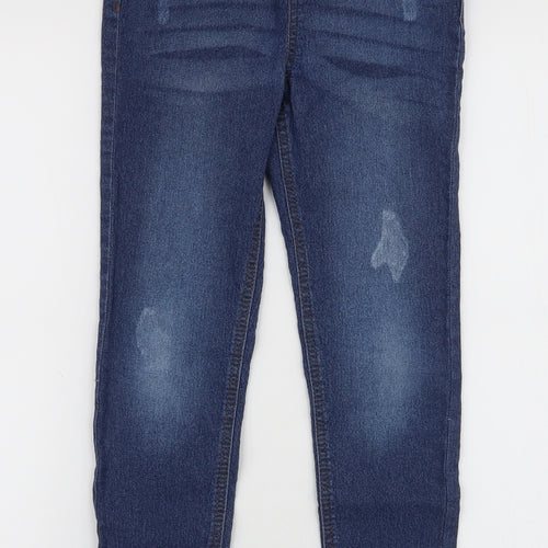 Denim & Co. Girls Blue  Cotton Jegging Jeans Size 9-10 Years  Slim Pullover