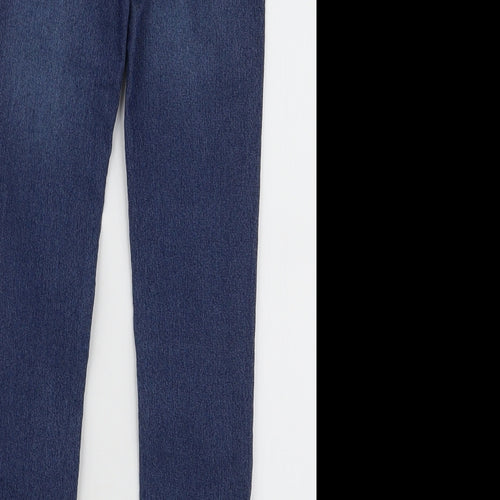 Denim & Co. Girls Blue  Cotton Jegging Jeans Size 9-10 Years  Slim Pullover