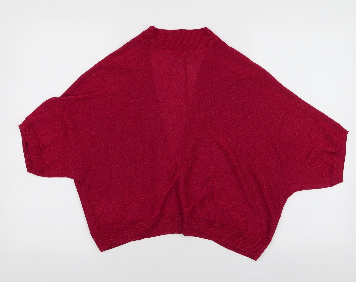 NEXT Womens Red V-Neck  Viscose Cardigan Jumper Size 18