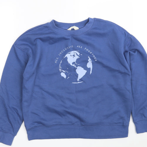 Primark Womens Blue  Polyester Pullover Sweatshirt Size S   - all Inclusive All Together