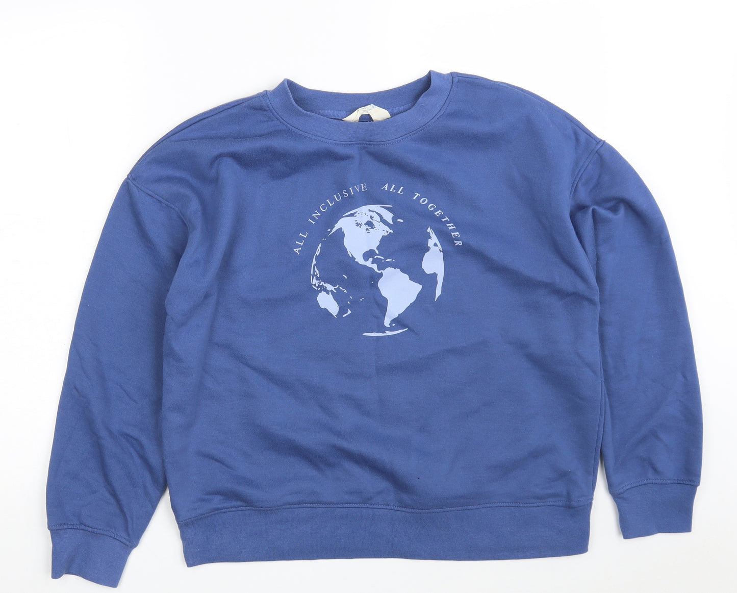 Primark Womens Blue  Polyester Pullover Sweatshirt Size S   - all Inclusive All Together