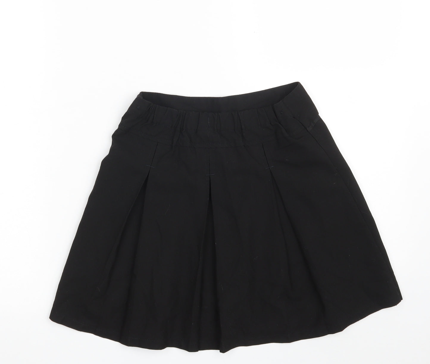 TU Girls Black  Polyester Pleated Skirt Size 7 Years  Regular