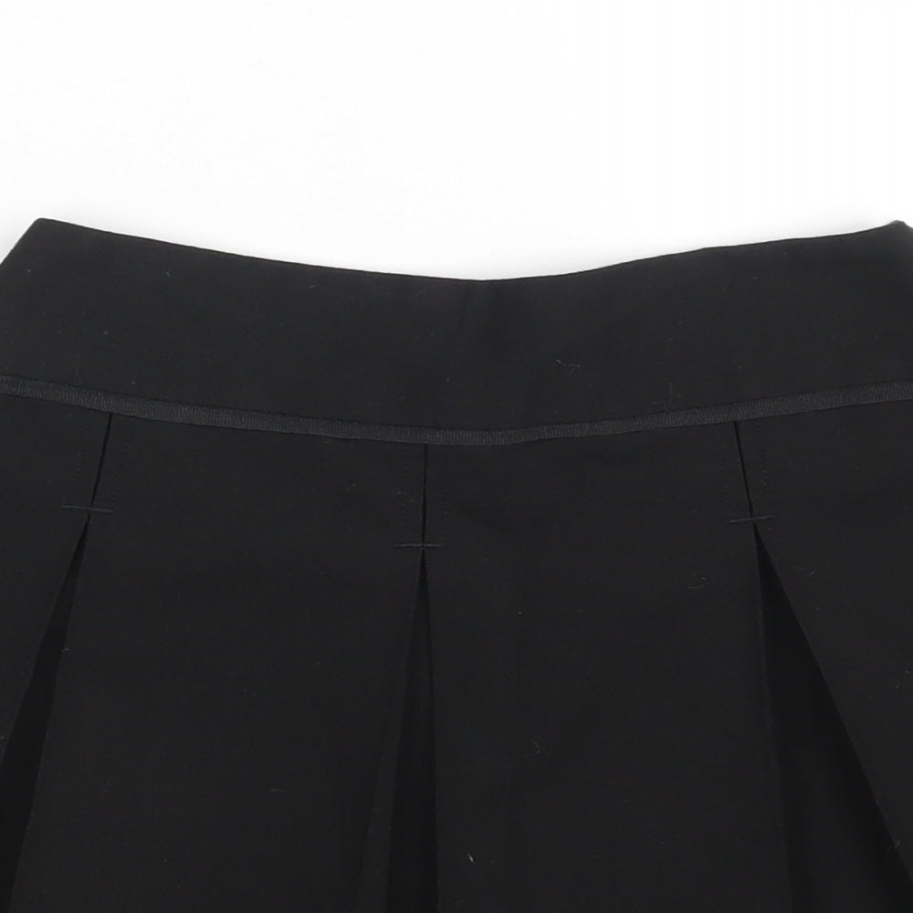 TU Girls Black  Polyester Pleated Skirt Size 7 Years  Regular