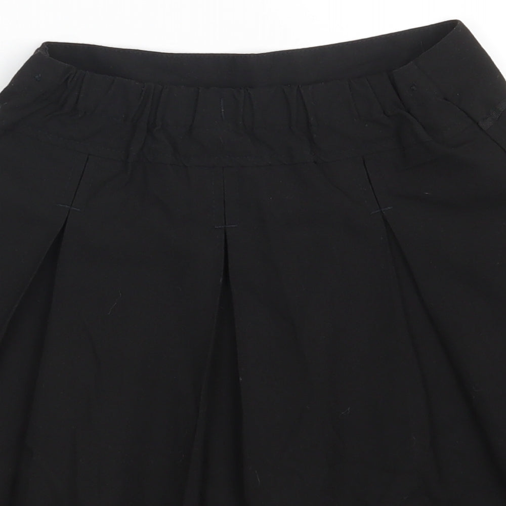 TU Girls Black  Polyester Pleated Skirt Size 7 Years  Regular