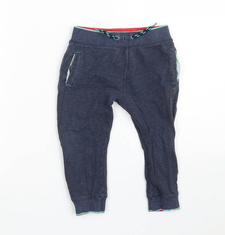 Baker Boys Blue 100% Cotton Jogger Trousers Size 2-3 Years Regular