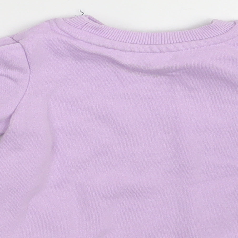 Primark Girls Purple  Cotton Pullover Jumper Size 9-12 Months   - Disney- Minnie Mouse
