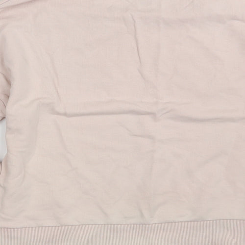 New Look Womens Pink  Cotton Pullover Sweatshirt Size 8   - SAYOUI