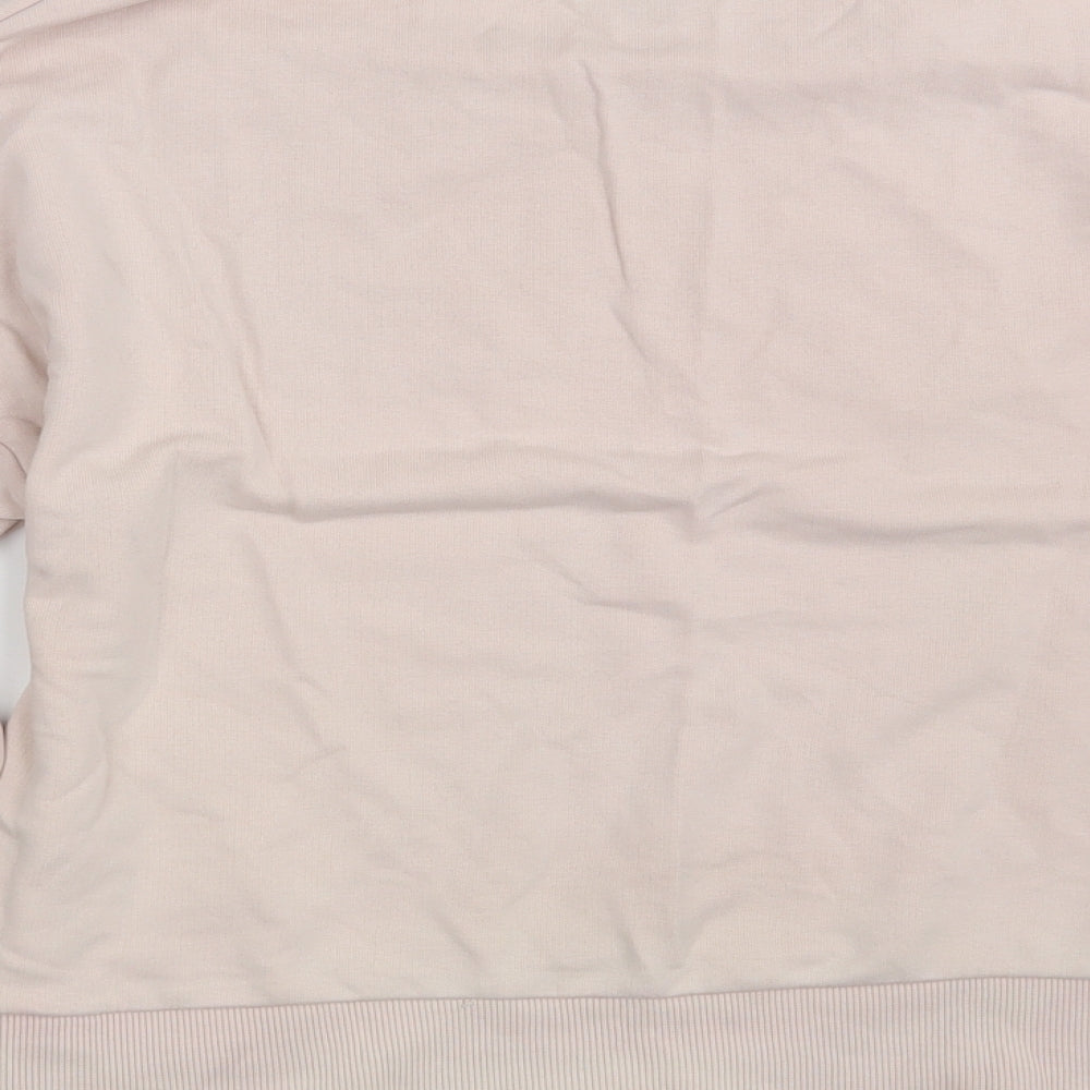 New Look Womens Pink  Cotton Pullover Sweatshirt Size 8   - SAYOUI