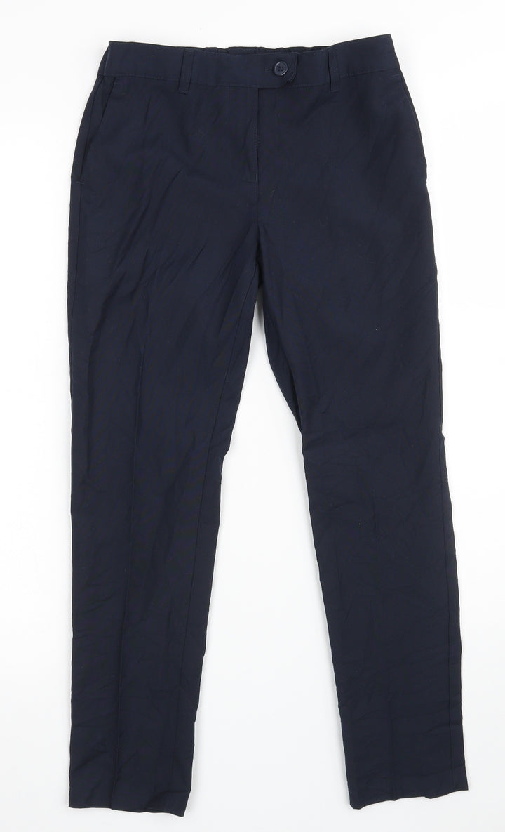 Marks and Spencer Girls Blue  Polyester Dress Pants Trousers Size 9-10 Years  Regular Zip