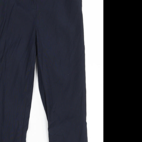 Marks and Spencer Girls Blue  Polyester Dress Pants Trousers Size 9-10 Years  Regular Zip