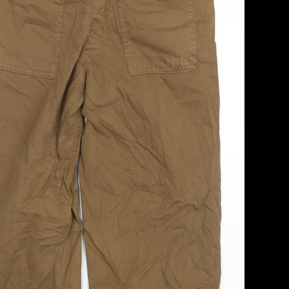 NEXT Womens Brown  100% Cotton Utility Shorts Size 8 L17 in Regular Drawstring