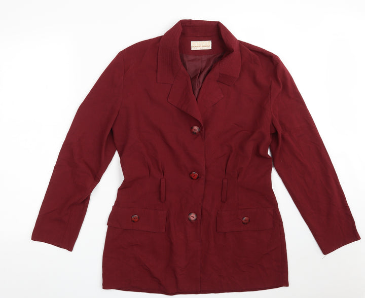 Dorothy Perkins Womens Red Jacket Button