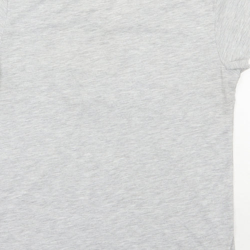 H&M Womens Grey  Polyester Basic T-Shirt Size S Scoop Neck