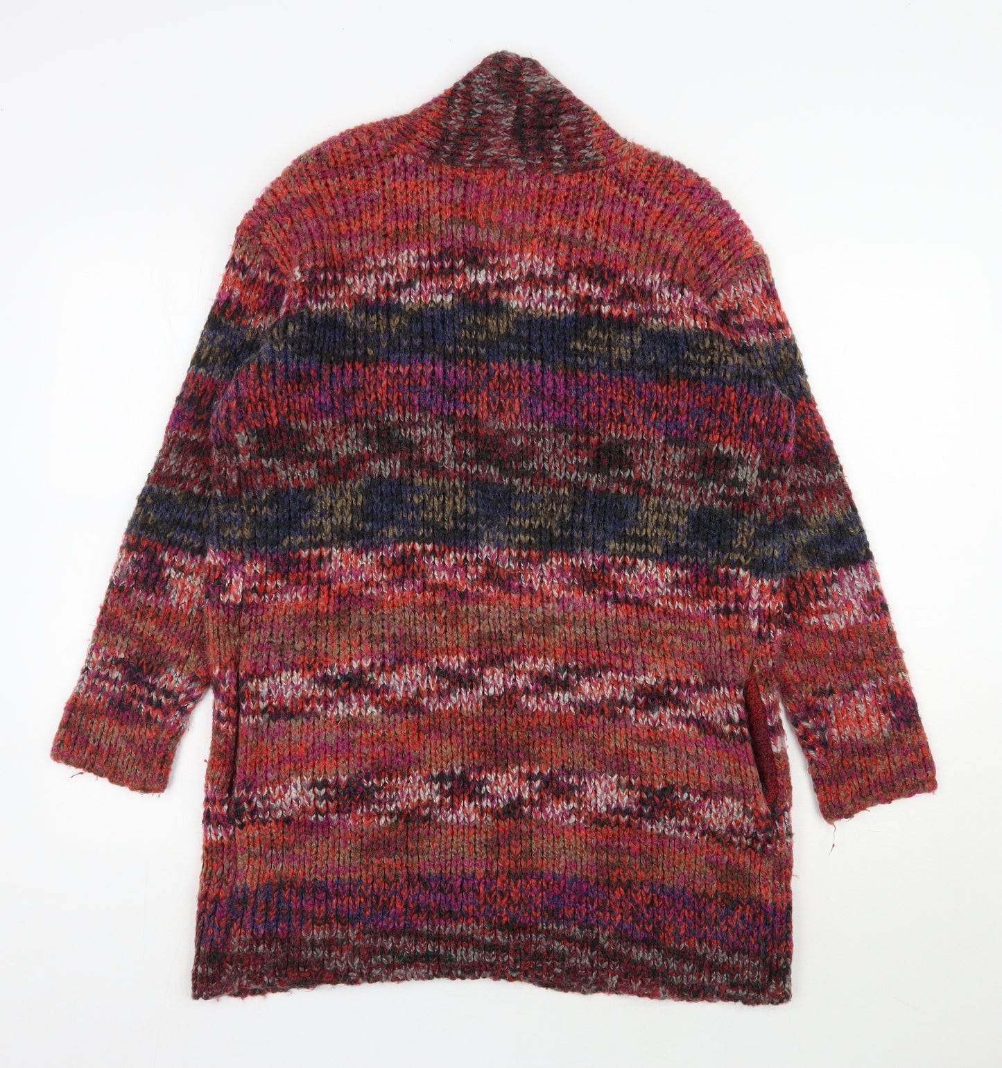 Esprit Womens Multicoloured V-Neck  Acrylic Cardigan Jumper Size S