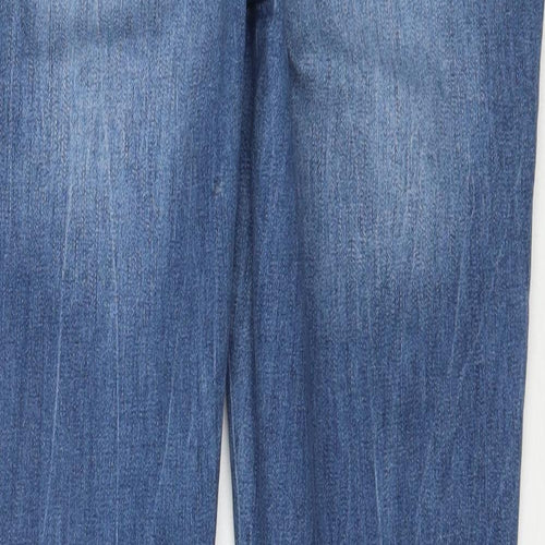 NEXT Womens Blue  Cotton Skinny Jeans Size 12 L28.5 in Regular Zip