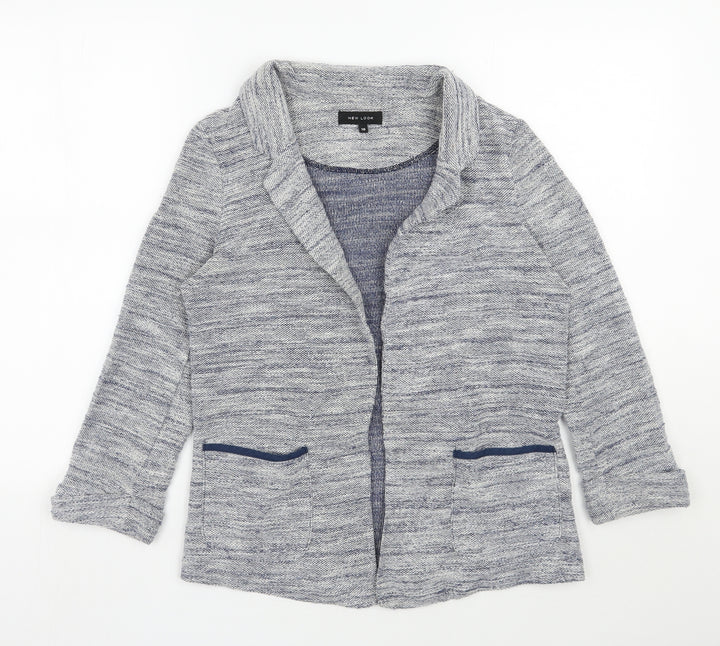 New Look Womens Blue V-Neck Polyester Cardigan Jumper Size 10