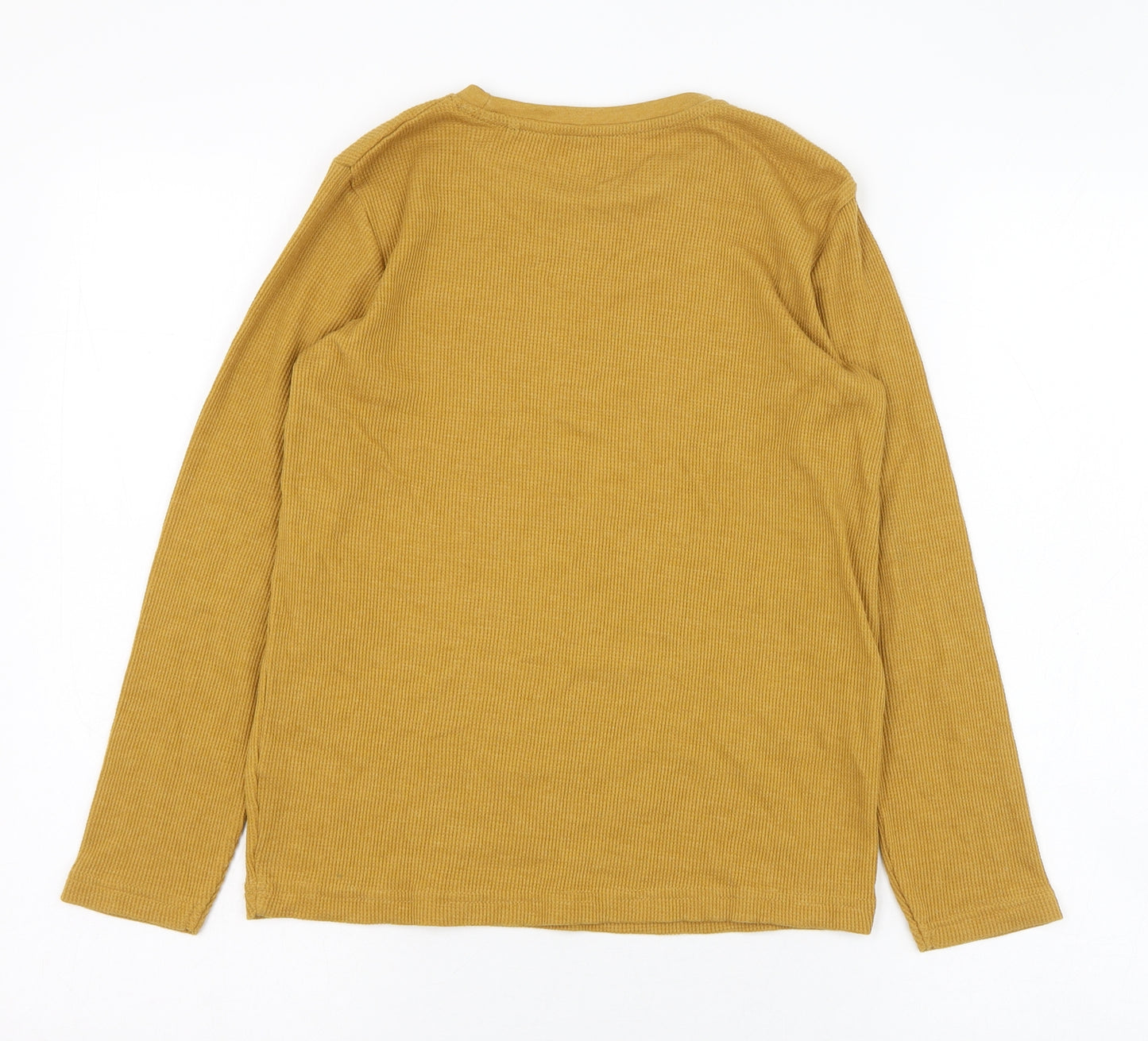 TU Boys Orange  Cotton Basic T-Shirt Size 9 Years Round Neck Pullover