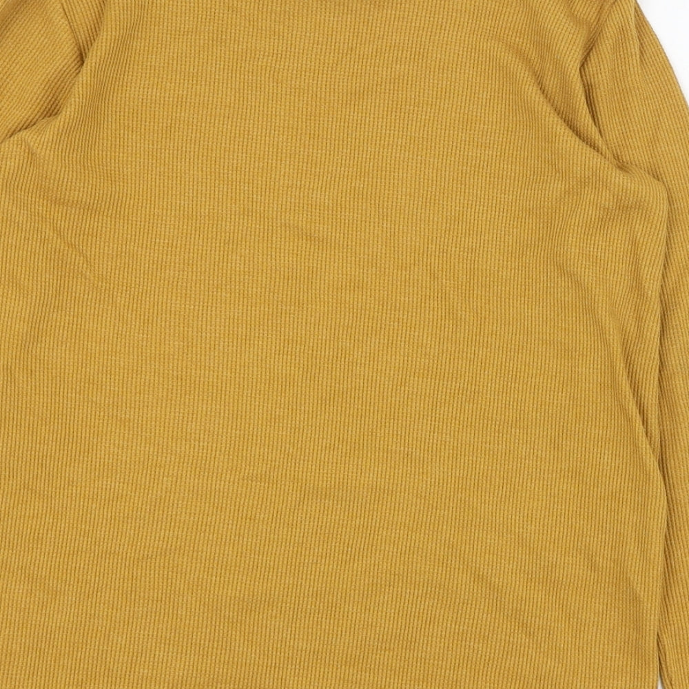 TU Boys Orange  Cotton Basic T-Shirt Size 9 Years Round Neck Pullover