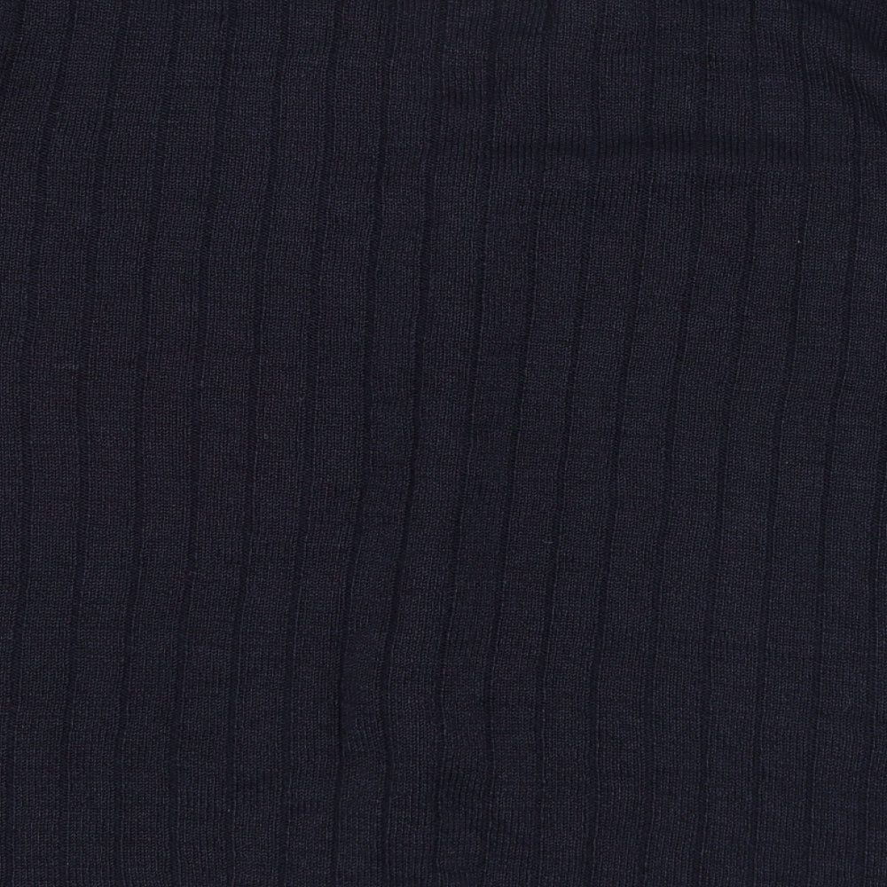 Bonmarché Womens Blue V-Neck  Polyester Cape Jumper Size M