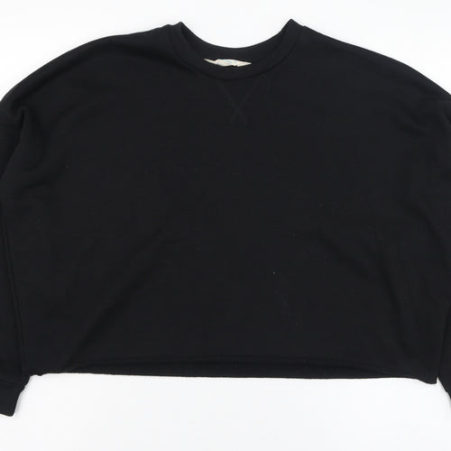 Primark Womens Black  Polyester Pullover Sweatshirt Size 4  Pullover
