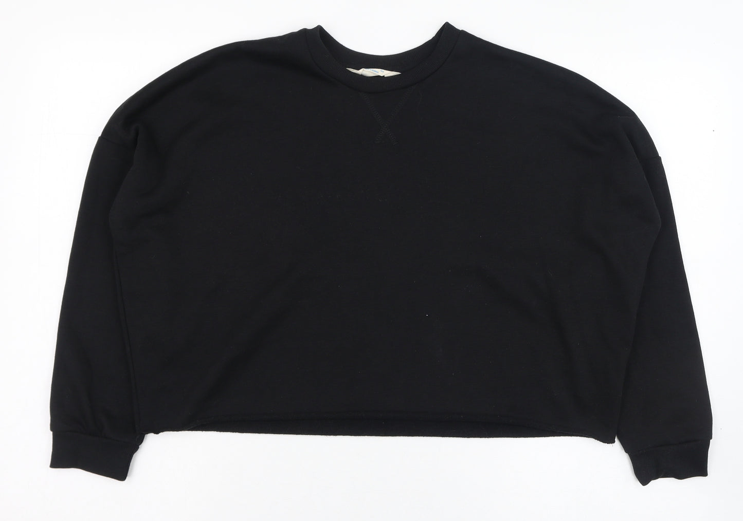 Primark Womens Black  Polyester Pullover Sweatshirt Size 4  Pullover