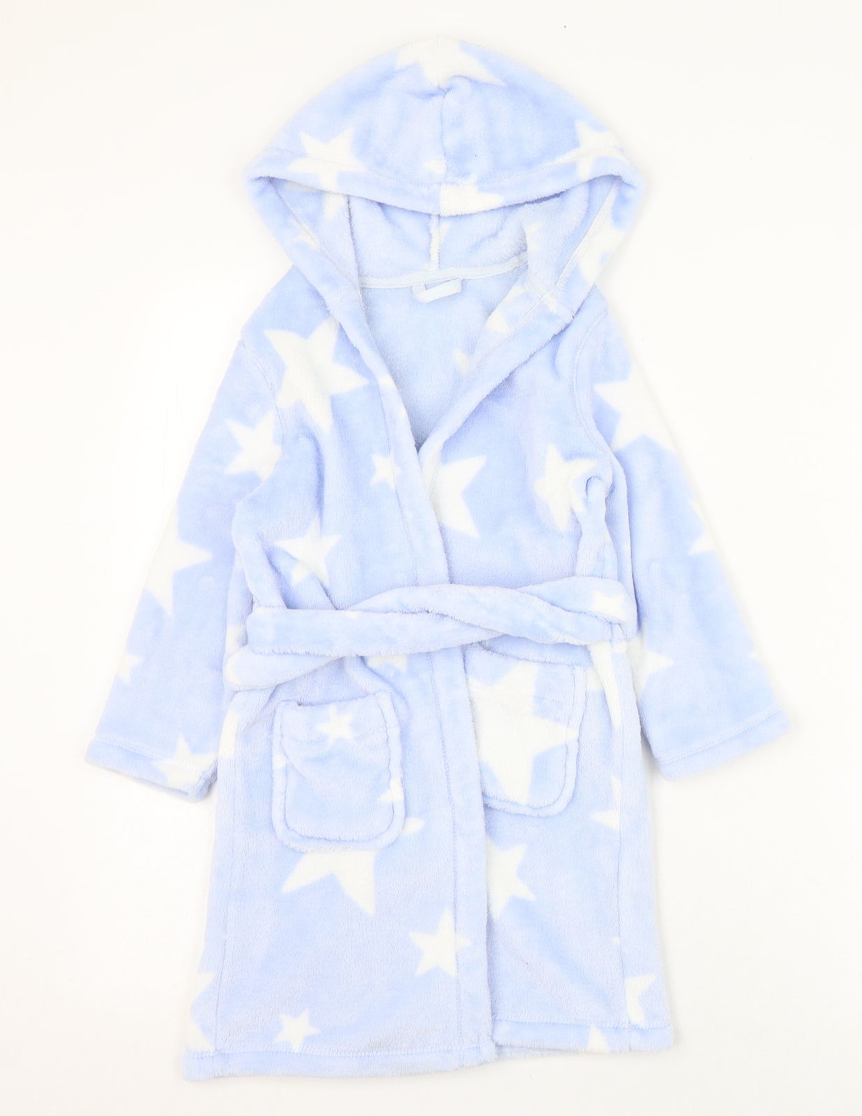 Marks and Spencer Girls Blue  Polyester  Gown Size 3-4 Years  Tie - Stars
