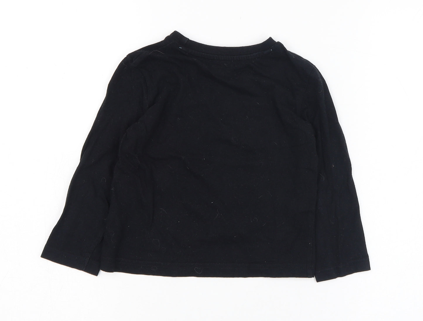 Studio Boys Black  Cotton Basic T-Shirt Size 3-4 Years Round Neck Pullover - Dinosaur