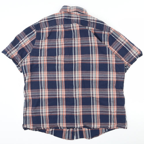 George Mens Multicoloured Plaid Cotton  Button-Up Size XL Collared Button